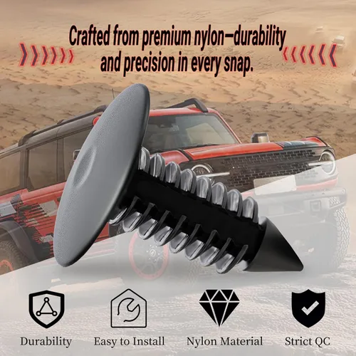 Vista 3 de 100 clips de sujeción para guardabarros y protector de parachoques para GM #1605396, 1595864; Chrysler 6030441; Ford 388577S, W705589-S300