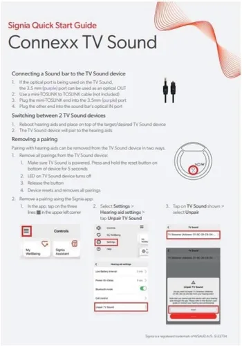 Vista 7 de Signia - Transmisor Bluetooth de sonido para TV, transmisión directa para audífonos Compatible con dispositivos Rexton, Miracle-Ear, Signia