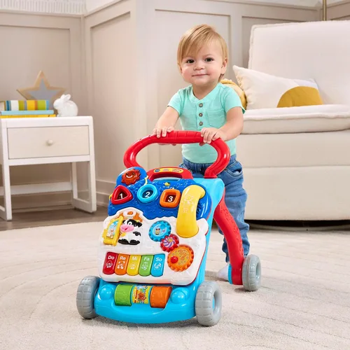 Vista 13 de VTech Andador de Aprendizaje de Sentado a de Pie (Empaque Libre de Frustraciones), Azul