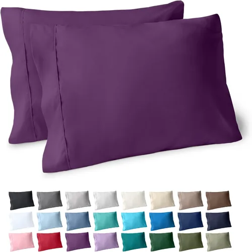 Vista 74 de Bare Home Juego de 2 fundas de almohada de microfibra de tamaño estándar, fundas de almohada refrescantes, doble cepillado, fácil cuidado, cierre