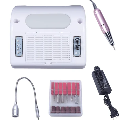 Vista 9 de TFCFL Colector de polvo de uñas 5 en 1, colector de polvo profesional de vacío de uñas + taladro eléctrico de uñas + lámpara de secado de uñas