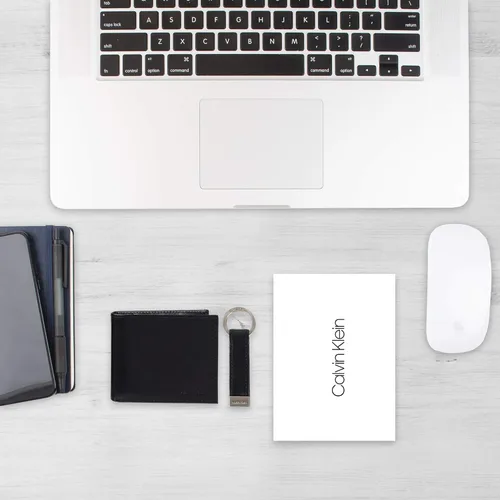 Vista 6 de Calvin Klein Cartera plegable minimalista RFID de cuero para hombre