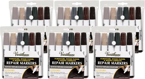 Vista 4 de Varathane 374189 Kit de Marcadores de Reparación de Tinte de Madera, Tonos Fríos Surtidos
