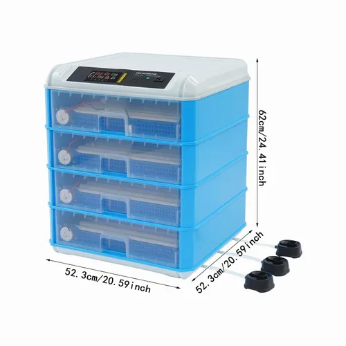 Vista 4 de Incubadora automática de huevos, incubadora de pollo con control de humedad, con girador automático y pantalla LED para incubar huevos para gallina