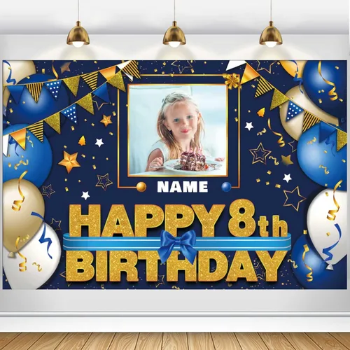 Vista 77 de Pancarta Personalizada de Decoraciones de Feliz Cumpleaños 101 - Telón de Fondo de 101 Años para Mujeres Hombres Niños Niñas Suministros de Fiesta