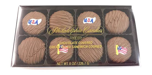 Vista 90 de Galletas Oreo bañadas en chocolate oscuro y con leche, de Philadelphia Candies
