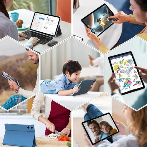 Vista 6 de 2025 Tablet Android 14 de 10 pulgadas con 22 GB RAM 128 GB ROM 1 TB de expansión, tablets con teclado ratón, Octa-Core, batería de 8000 mAh