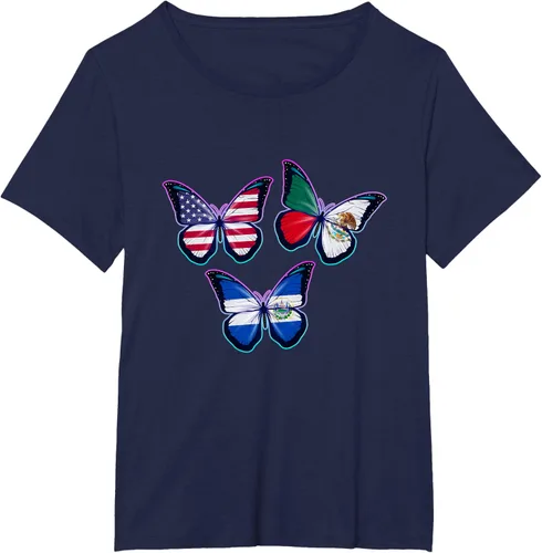 Vista 19 de Multiculti Heritage. Camiseta El Salvador México y Estados Unidos