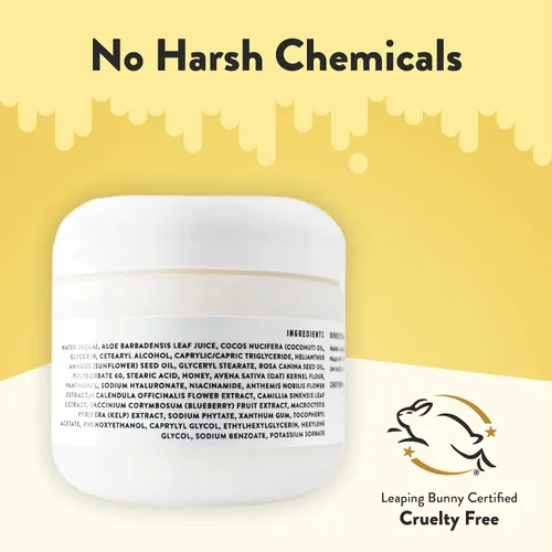 Vista 8 de ECZEMA HONEY Crema calmante para la piel original y crema facial calmante - Paquete para pieles sensibles y secas - Libre de crueldad
