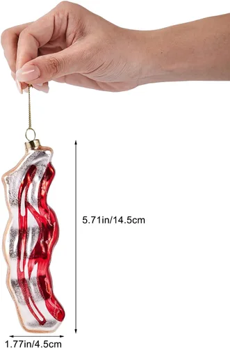 Vista 2 de Adornos de cristal prémium para árbol de Navidad, decoraciones colgantes sopladas a mano para árbol de Navidad, fiesta festiva brillante y regalo