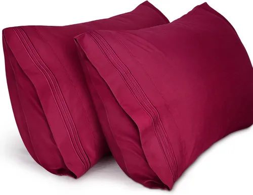 Vista 18 de Lirex Fundas de almohada (paquete de 2), fundas de almohada de microfibra cepillada suave de 1800 hilos, lavables a máquina, sin arrugas, Beige