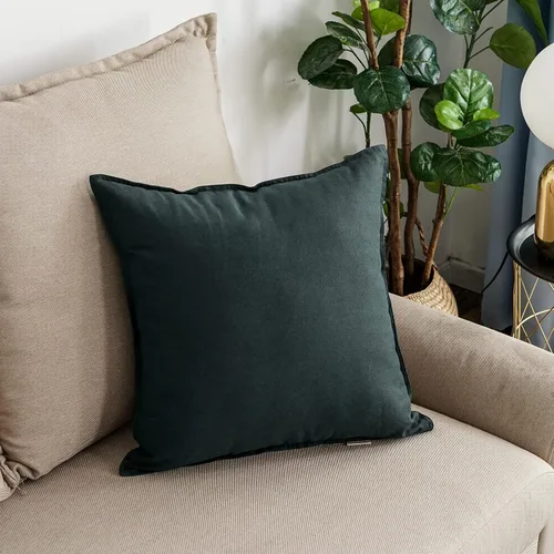 Vista 32 de Jeanerlor - Funda de cojín sólida de lino y algodón para decoración, de 18x18 pulgadas, funda de almohada especial para sofá, cama, silla