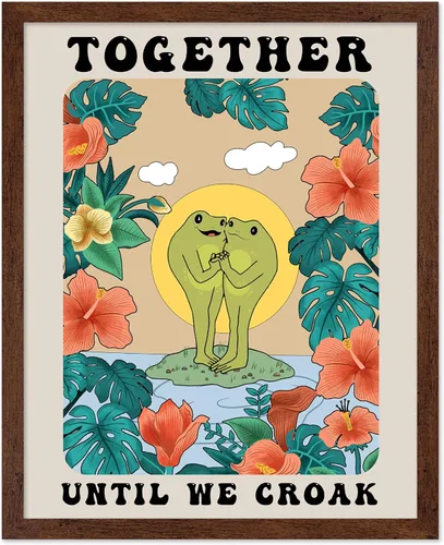 Vista 67 de Poster Master All That Is Meant To Be Poster - Retro Frog on Mushroom Print - Meditation Art - Motivational Design - Preppy Print - Trendy Decor