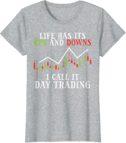 Vista 23 de Life Ups And Downs Day Trading Crypto Stock Market Trader T-Shirt, Negro