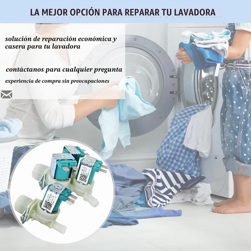 Vista 9 de 5221ER1003A y 5220FR2006H Juego de válvulas de entrada de agua para lavadora, piezas de repuesto de conjunto de válvula de agua para lavadora