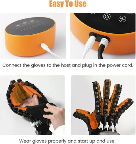 Vista 8 de Rehabilitation Robot Gloves, Hemiplegia Finger Rehabilitation Training Equipment, Stroke Hand Splint, for Hand Function Recovery