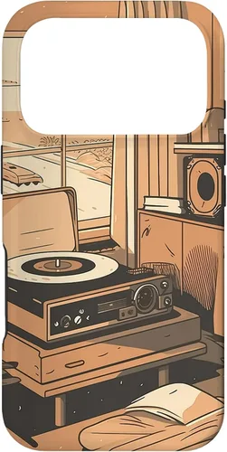 Vista 30 de Lofi Aesthetic Vinyl Music Minimal Calm Nostalgic Art Case for iPhone 16