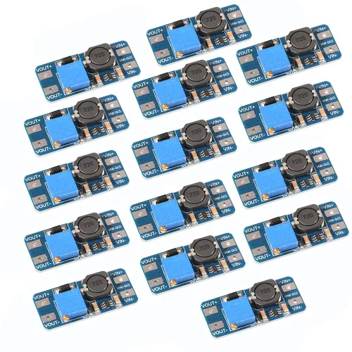 Vista 6 de Dorhea MT3608 - Convertidor de potencia elevador DC-DC - Módulo de 2 A, placa reguladora de voltaje ajustable - Voltaje de salida de 2-24 V a 5 V-28