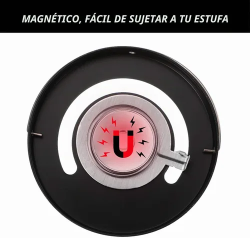 Vista 5 de Weewooday Termómetro magnético de temperatura para estufa de leña y horno