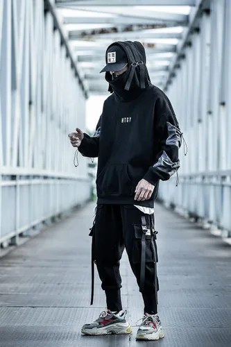 Vista 4 de Niepce Inc Japanese Streetwear - Sudadera con capucha para hombre