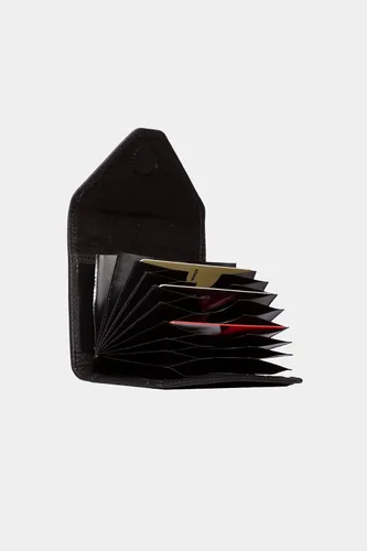 Vista 99 de grande Estuches para tarjetas 3639, Naranja, Tarjetero de cuero con cierre magnético, cartera pequeña de acordeón para mujer