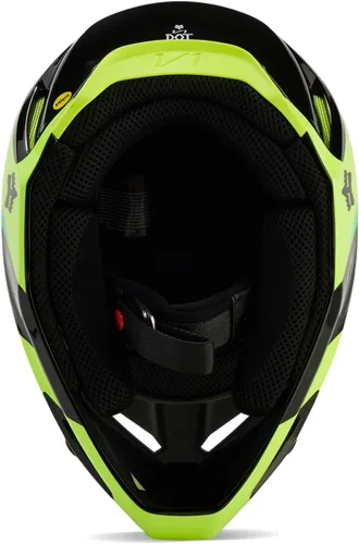 Vista 8 de Fox Racing Casco unisex para motocross V1, negro/amarillo, talla XXL