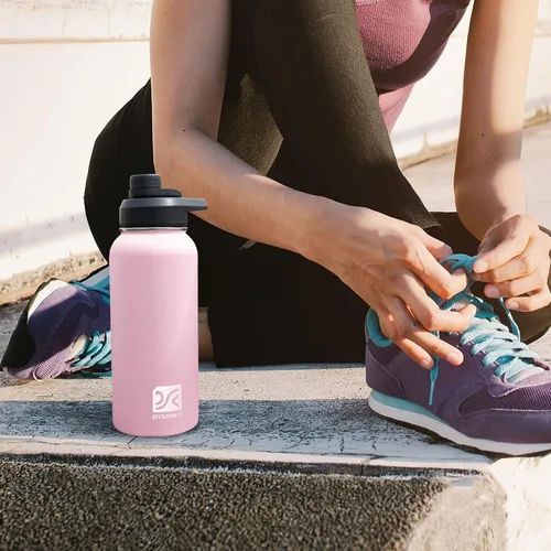 Vista 8 de DYSANKY Botella de agua aislada de 32 onzas, metal al vacío de acero inoxidable grueso, jarra de agua deportiva portátil para gimnasio y senderismo