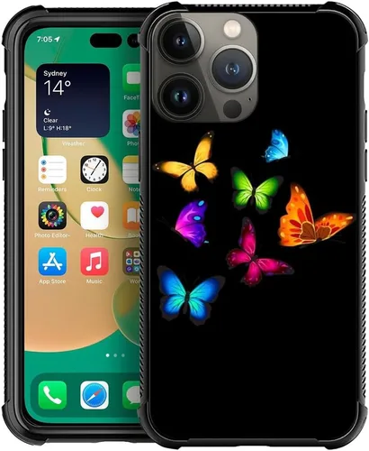 Vista 17 de CARLOCA Funda compatible con iPhone 15 Plus, diseño de gato Mumbai Clivia negro para iPhone 15 Plus, ultra protección, a prueba de golpes