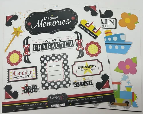 Vista 2 de Scrapbook Customs Kit de álbumes de recortes de papel y calcomanías temáticos, recuerdos mágicos