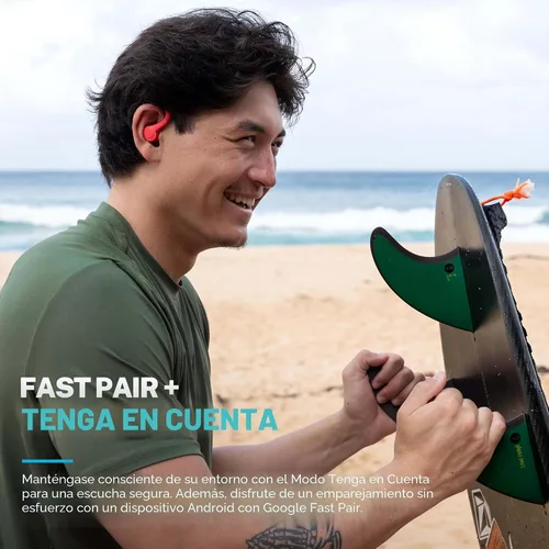 Vista 6 de JLab Go Sport+ - Auriculares inalámbricos de entrenamiento con llamadas claras C3, diseño deportivo de gancho seguro, tiempo de reproducción