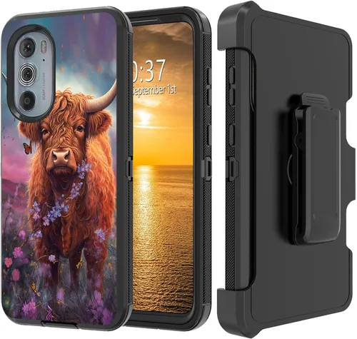 Vista 52 de Funda para Moto G Stylus 5G 2023 con funda de clip para cinturón y soporte, resistente de doble capa, resistente a prueba de golpes, para Motorola