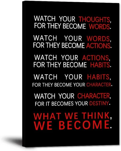 Vista 20 de Arte de pared motivacional Zero Talent Required - Póster de 10 claves del éxito, impresiones con citas positivas, decoración inspiradora de pared
