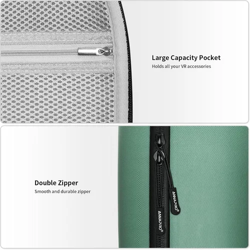 Vista 4 de ANNAPRO Funda de transporte para Meta Quest 3, compatible con auriculares Oculus Quest 3 con correa Elite, controladores y otros accesorios, carcasa
