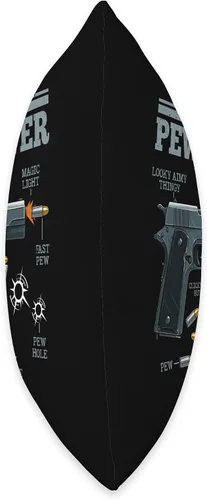 Vista 2 de Gun and toy gun or Nerf gun lover Anatomy of Pew Pewer Weaponry, almohada de pistola de juguete, 16 x 16 pulgadas, multicolor