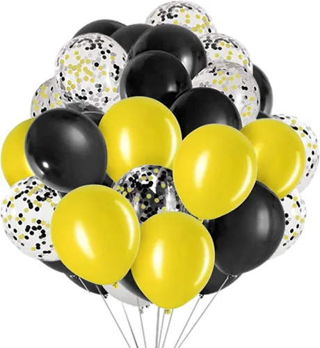 Vista 4 de We Moment Globos negros de 12 pulgadas color verde oscuro y dorado metálico cromado con globos de confeti, para baby shower, decoración de fiesta