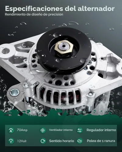 Vista 2 de SCITOO 70A nuevo alternador 13778 se adapta a Nissan para Frontier 1998