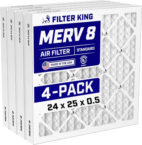 Vista 36 de Filter King Filtro de aire 6x6x1 Paquete de 4 Filtros plisados MERV 8 HVAC para horno A/C Fabricado en Estados Unidos Tamaño real: 5.5 x 5.5