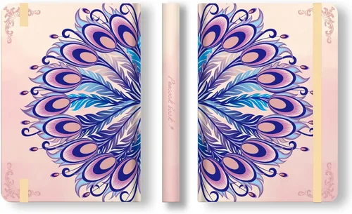 Vista 2 de TIEFOSSI Cuaderno de Diario A5 - Cuadernos de Tapa Dura Rayados para la Universidad para Mujeres - Papel Grueso de 100 g/m² 224 Páginas Numeradas