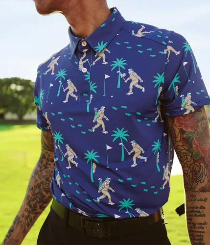 Vista 5 de Tipsy Elves Camisas de golf para hombre - Polo de golf de alto rendimiento para hombre