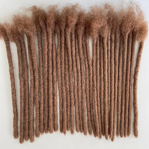 Vista 31 de Extensiones de Cabello Humano Loc Extensiones de Cabello Humano 4 Pulgadas 10 Hebras 0.08 Pulgadas de Ancho Hechas a Mano Extensiones de Rastas 0.1
