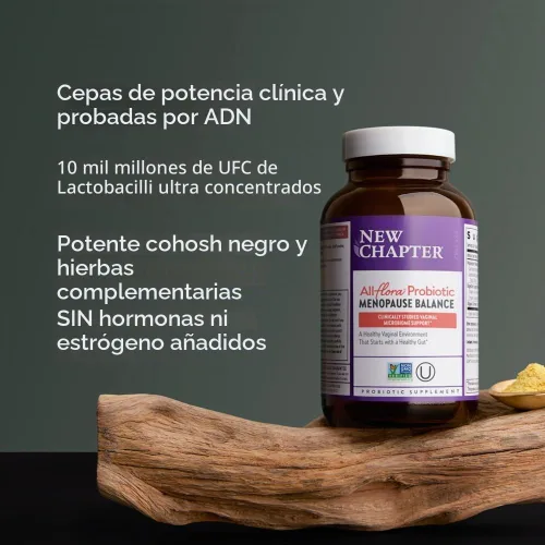 Vista 4 de New Chapter All-Flora Probiotic Menopause Balance, 30