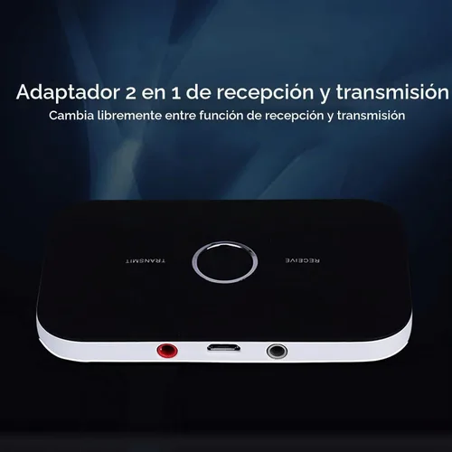 Vista 4 de Receptor transmisor Bluetooth 5.0, adaptador Bluetooth 2 en 1 0.138 in a audio AUX para computadora de televisión