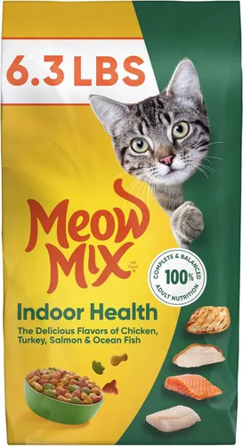 Vista 13 de Meow Mix Alimento seco para gatos de fórmula interior, bolsa de 3.15 libras (paquete de 4)