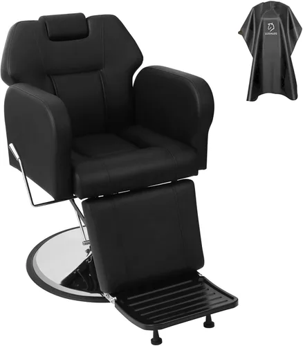 Vista 15 de Silla de peluquería hidráulica reclinable silla de peluquería sillas de peluquería silla de pelo 360 grados giratoria sillas de peluquería para Negro