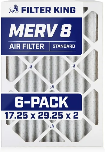 Vista 55 de Filter King Filtro de aire 6x12.25x1 Paquete de 6 Filtros plisados MERV 8 HVAC para horno A/C HECHO EN EE. UU. Tamaño real: 6 x 12.25 x .75