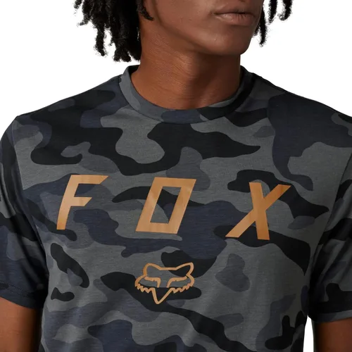 Vista 3 de Fox Racing Camiseta técnica de manga corta Vzns estándar para hombre Camo Negro