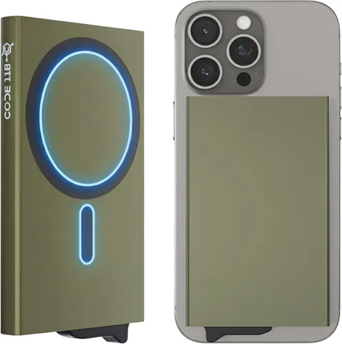 Vista 25 de CODE 118 Billetera – Billetera inteligente automática premium, bloqueo RFID, billetera de metal minimalista emergente para hombres, aluminio de 24K