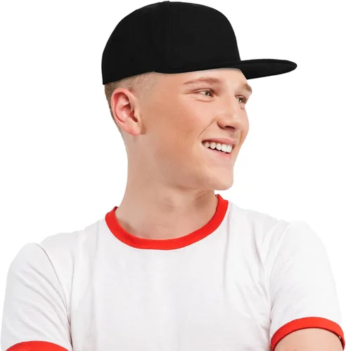 Vista 5 de DALIX Gorra de béisbol estructurada con factura plana tamaño ajustable de poliéster M L XL