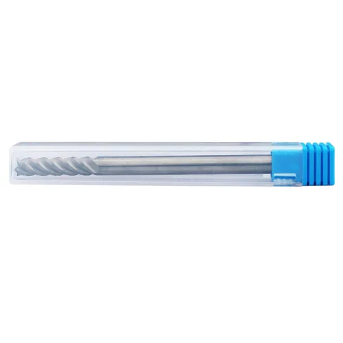 Vista 5 de HFS (R) Herramienta de corte de molino de extremo de carburo sólido 4 flauta 4 "longitud total, 1" longitud de corte, 1/4" de diámetro