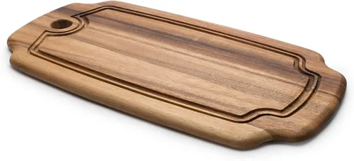 Vista 4 de Ironwood Bowery - Tabla de queso y embutidos de grano final, tamaño único, madera de acacia Madera clara